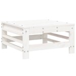 vidaXL Salon de jardin 5 Pièces blanc bois massif de pin