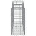 vidaXL Paniers à gabions arqués 14 Pièces 200x50x80/100 cm Fer galvanisé