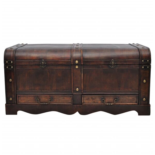 Vidaxl coffre de rangement bois marron 90 x 51 x 42 cm