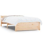 vidaXL Cadre de lit Bois massif 100x200 cm