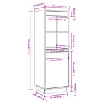 vidaXL Buffet haut Blanc 37x34x110 cm Bois massif de pin