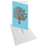 Carte Signature Arbre En Bois - 11 5 X 17cm - Draeger paris