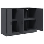 vidaXL Buffet anthracite 99x39x73 cm acier