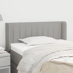 vidaXL Tête de lit avec oreilles Gris clair 83x16x78/88 cm Tissu