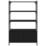 vidaXL Bibliothèque à 3 niveaux noir 70x30x109 5 cm bois d'ingénierie