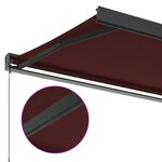 vidaXL Auvent manuel rétractable bordeaux 400x300 cm