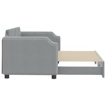 vidaXL Lit de jour avec lit gigogne gris clair 80x200 cm tissu