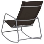 vidaXL Chaise à bascule de jardin Noir 95x54x85 cm Textilène