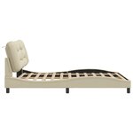 vidaXL Cadre de lit avec LED sans matelas crème 160x200 cm tissu