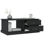vidaXL Table basse Noir 90x50x35 cm Bois d'ingénierie