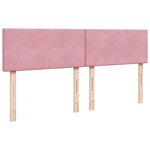 vidaXL Sommier à lattes de lit avec matelas Rose 200x200 cm Velours