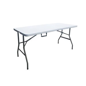 Table pliante - 150 cm - 6 personnes - Revetement en poudre en tubes d'acier