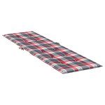 vidaXL Coussin de chaise de terrasse carreaux rouge (75+105)x50x4 cm