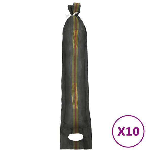 vidaXL Sacs de sable 10 Pièces vert foncé 103x25 cm PEHD