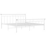 vidaXL Cadre de lit sans matelas blanc métal 160x200 cm