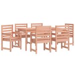 vidaXL Ensemble à manger de jardin 7 Pièces bois massif Douglas