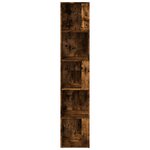 vidaXL Armoire d'angle Chêne fumé 33x33x164 5 cm Bois d'ingénierie