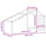 vidaXL Toit de lit pour enfants 198x87x113 cm bois de pin massif
