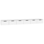 vidaXL Armoires murales 2 Pièces Blanc brillant 102x30x20 cm