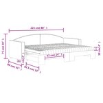 vidaXL Lit de jour avec lit gigogne et matelas noir 80x200 cm tissu
