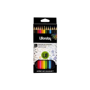 Wonday Crayons de couleur étui carton de 12 3701254706126