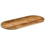 vidaXL Dessus de table 80x40x3 8 cm ovale bois massif de manguier brut