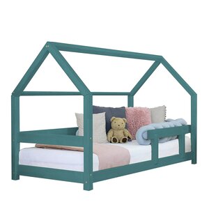 Lit cabane enfant TERY 120 x 200 vert pétrole