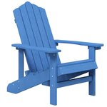 vidaXL Chaise Adirondack de jardin PEHD bleu marine