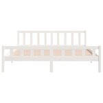 vidaXL Cadre de lit blanc bois massif 160x200 cm