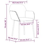 vidaXL Chaises à manger lot de 2 Rose Velours