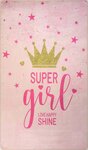 Tapis enfant SUPER GIRLS 120 x 160 cm - Rose