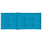 vidaXL Coussins de chaise de jardin à dossier haut lot de 4 bleu tissu