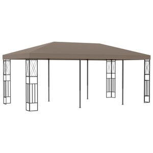 vidaXL Belvédère 6x3 m Taupe Tissu