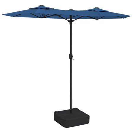 vidaXL Parasol à double tête bleu azuré 316x240 cm