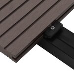 vidaXL Panneaux de terrasse et accessoires WPC 16m² 2 2 m Marron foncé