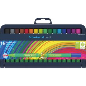 Stylo Feutre Fibre Combinable Link-It 1,0 assorti Étui chevalet box 16 SCHNEIDER