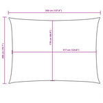 vidaXL Voile de parasol tissu oxford rectangulaire 2x3 5 m blanc