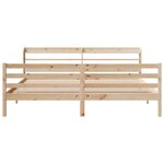 vidaXL Cadre de lit avec tête de lit 180x200 cm bois de pin massif
