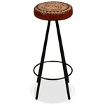 vidaXL Tabourets de bar lot de 4 cuir véritable