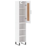 vidaXL Buffet haut Blanc 34 5x34x180 cm Bois d'ingénierie