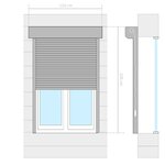 vidaXL Volet roulant aluminium 110x220 cm blanc