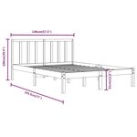 vidaXL Cadre de lit Blanc Bois de pin massif 140x190 cm
