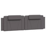 vidaXL Cadre de lit avec tête de lit Gris 180x200 cm Similicuir