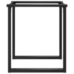 vidaXL Pieds de table à manger cadre en O 70x70x73 cm fonte