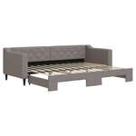 vidaXL Lit de jour avec lit gigogne taupe 80x200 cm tissu