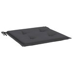 vidaXL Coussins de chaise de jardin lot de 6 anthracite 40x40x4 cm