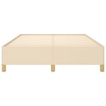 vidaXL Cadre de lit sans matelas crème 140x190 cm tissu