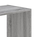 vidaXL Bibliothèque sonoma gris 102x32x102 cm bois d'ingénierie
