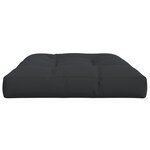 vidaXL Coussin de palette noir 120x80x12 cm tissu