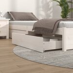 vidaXL Tiroirs de lit 4 Pièces Blanc Bois de pin massif